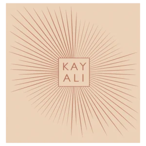 Vanilla Duo Set gift box back with KAYALI sunburst design