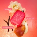 Eden Plush Pear | 23 Kayali Eau de Parfum bottle with a pear